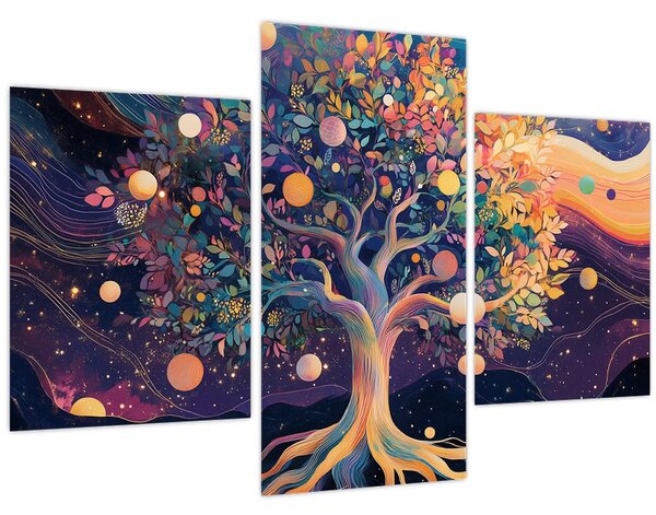 Tablou – Arbore violet plin de energie (90x60 cm)