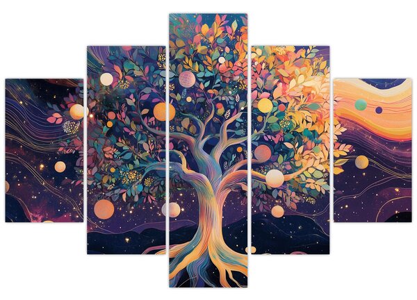Tablou – Arbore violet plin de energie (150x105 cm)