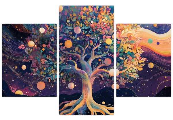 Tablou – Arbore violet plin de energie (90x60 cm)