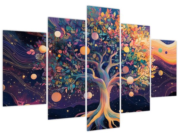 Tablou – Arbore violet plin de energie (150x105 cm)
