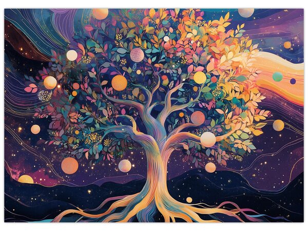 Tablou – Arbore violet plin de energie (70x50 cm)