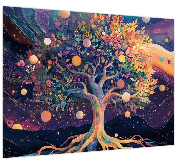 Tablou – Arbore violet plin de energie (70x50 cm)