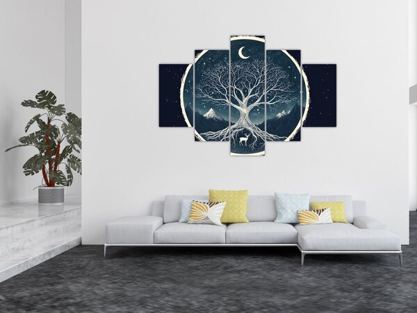 Tablou – Arbore magic cu cerb II. (150x105 cm)
