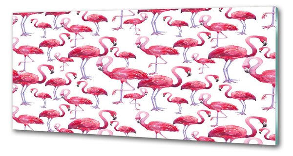 Panou sticlă bucătărie Flamingos