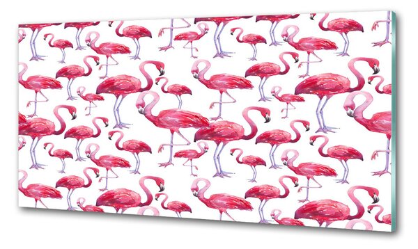 Panou sticlă bucătărie Flamingos
