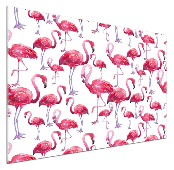 Panou sticlă bucătărie Flamingos