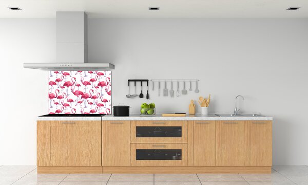 Panou sticlă bucătărie Flamingos