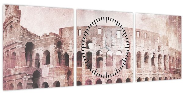 Tablou - Carte poștală de epocă a orașului N⁰2 (cu ceas) (90x30 cm)