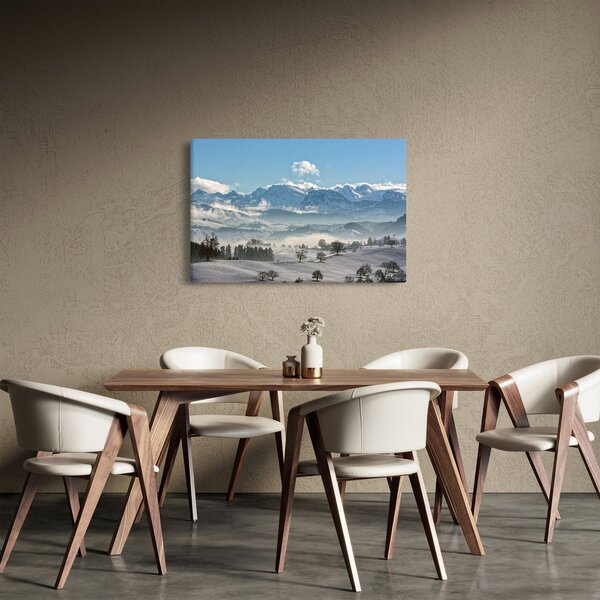 Tablou cu munții înzăpeziți (90x60 cm)