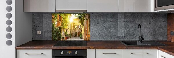 Panou sticlă decorativa bucătărie străzile italiene