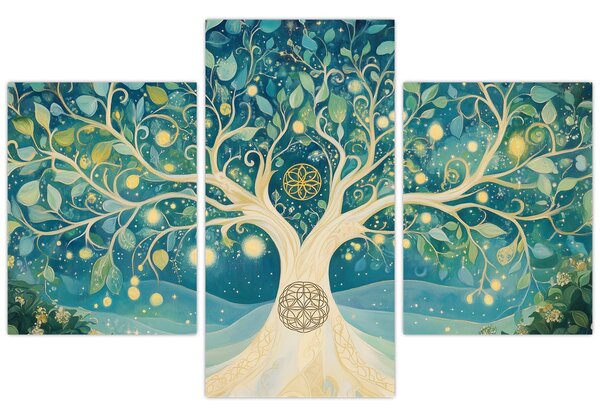 Tablou – Arbore magic cu spirale (90x60 cm)