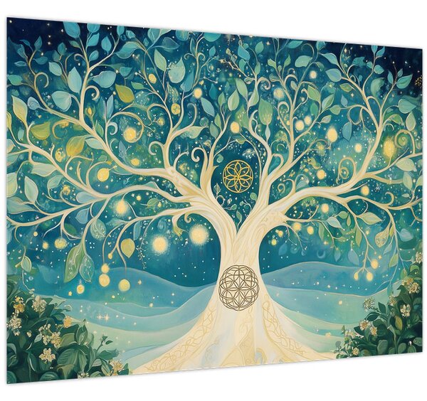 Tablou – Arbore magic cu spirale (70x50 cm)