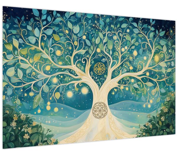 Tablou – Arbore magic cu spirale (90x60 cm)