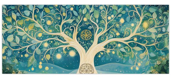 Tablou – Arbore magic cu spirale (120x50 cm)