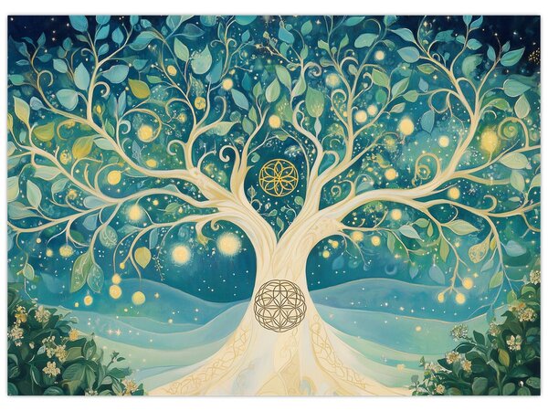 Tablou – Arbore magic cu spirale (70x50 cm)