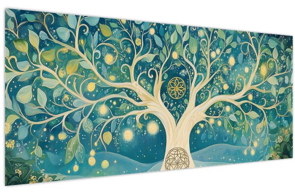Tablou – Arbore magic cu spirale (120x50 cm)