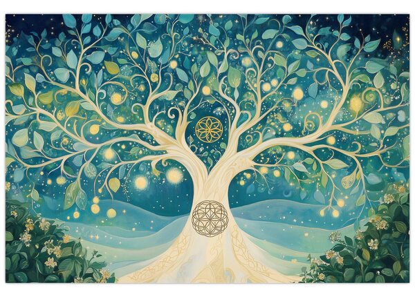 Tablou – Arbore magic cu spirale (90x60 cm)