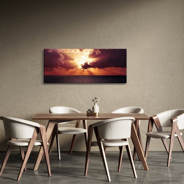 Tablou cu soarele după nori (120x50 cm)