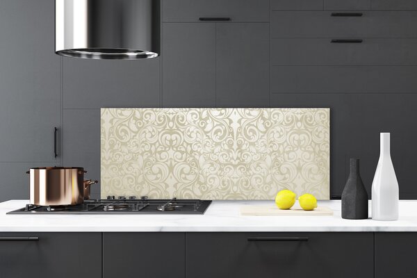 Panou sticla bucatarie Abstract Art White