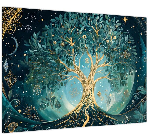 Tablou – Arborele vieții în univers (70x50 cm)