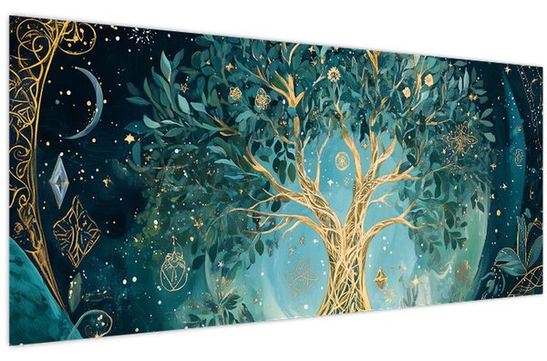 Tablou – Arborele vieții în univers (120x50 cm)