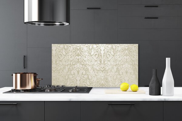 Panou sticla bucatarie Abstract Art White