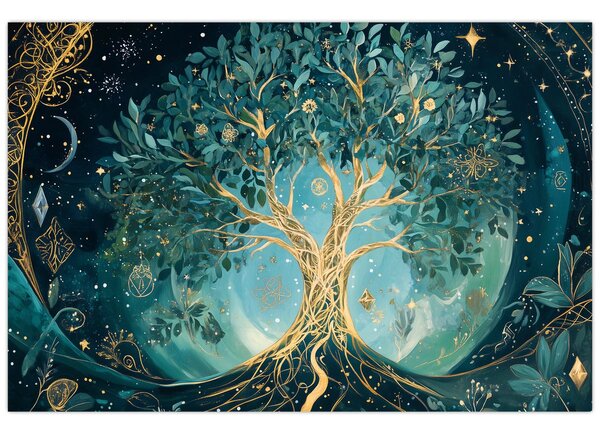 Tablou – Arborele vieții în univers (90x60 cm)