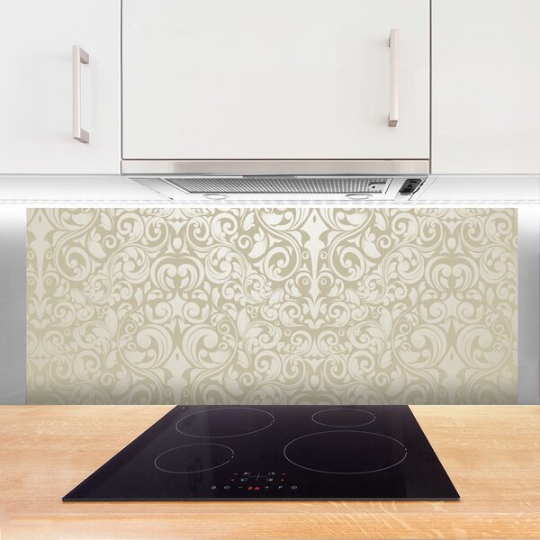 Panou sticla bucatarie Abstract Art White
