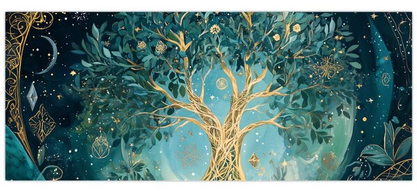 Tablou – Arborele vieții în univers (120x50 cm)