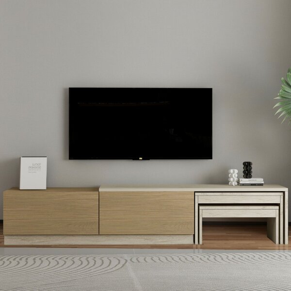 Nest - Travertine, Warm Oak
