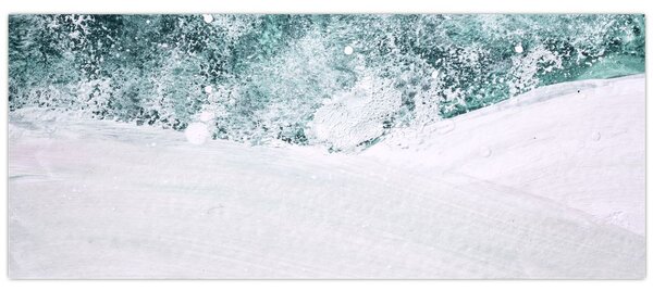 Tablou - Turcoaz abstractizare (120x50 cm)