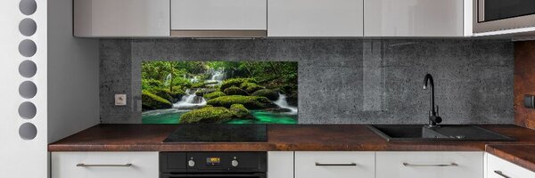 Panou perete bucătărie Cascada din pădure