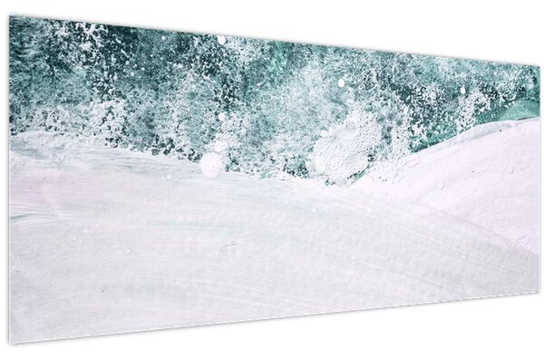 Tablou - Turcoaz abstractizare (120x50 cm)