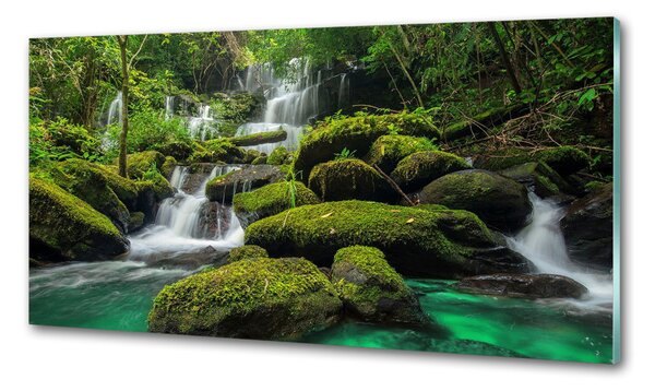Panou perete bucătărie Cascada din pădure