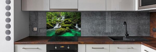 Panou perete bucătărie Cascada din pădure