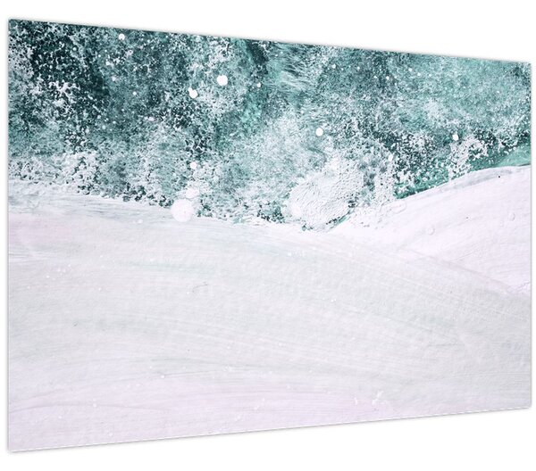 Tablou - Turcoaz abstractizare (90x60 cm)