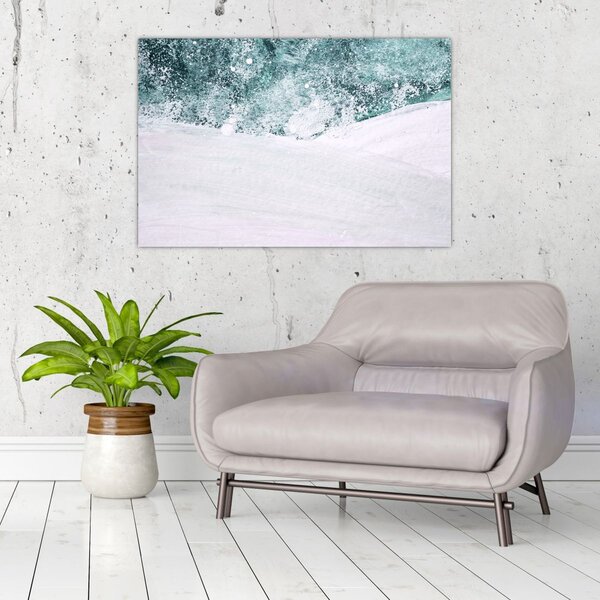 Tablou - Turcoaz abstractizare (90x60 cm)