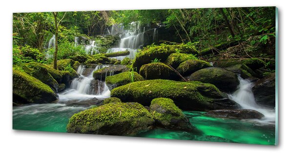 Panou perete bucătărie Cascada din pădure
