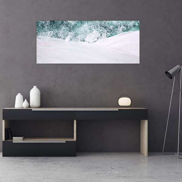 Tablou - Turcoaz abstractizare (120x50 cm)