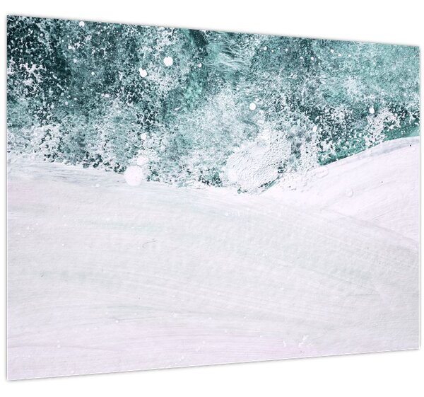 Tablou - Turcoaz abstractizare (70x50 cm)