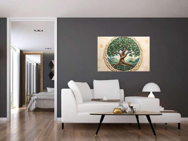 Tablou – Arborele vieții împletit (90x60 cm)