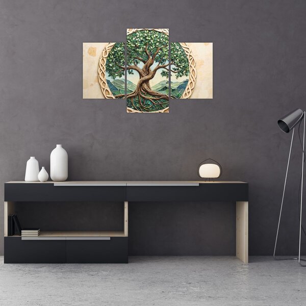 Tablou – Arborele vieții împletit (90x60 cm)