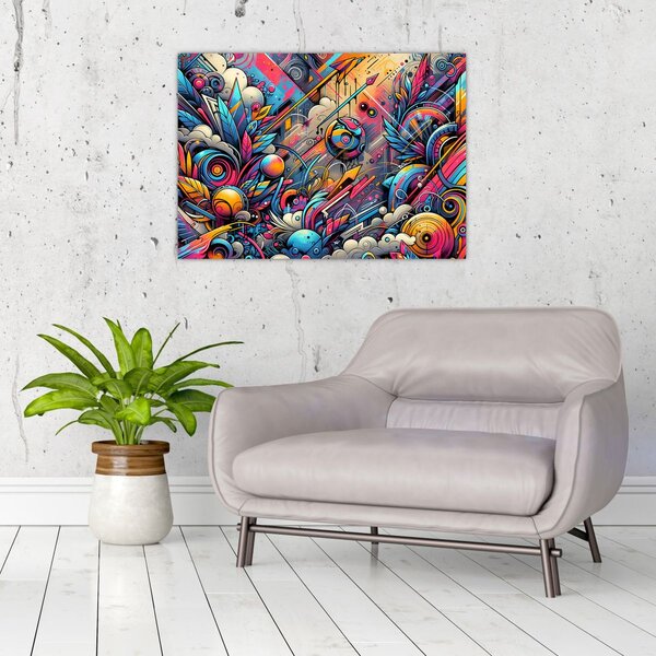 Tablou - Graffiti multicolor (70x50 cm)