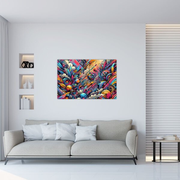 Tablou - Graffiti multicolor (90x60 cm)