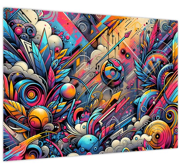 Tablou - Graffiti multicolor (70x50 cm)