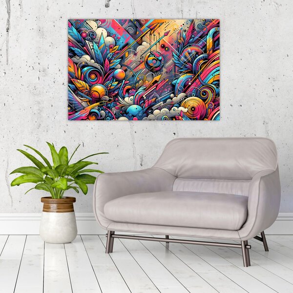 Tablou - Graffiti multicolor (90x60 cm)