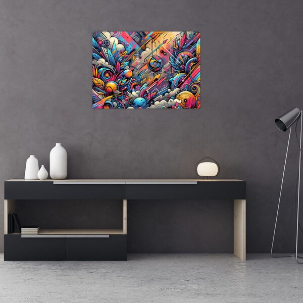 Tablou - Graffiti multicolor (70x50 cm)