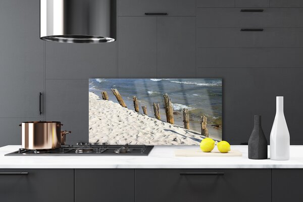 Panou sticla bucatarie Sea Beach Peisaj Maro Albastru