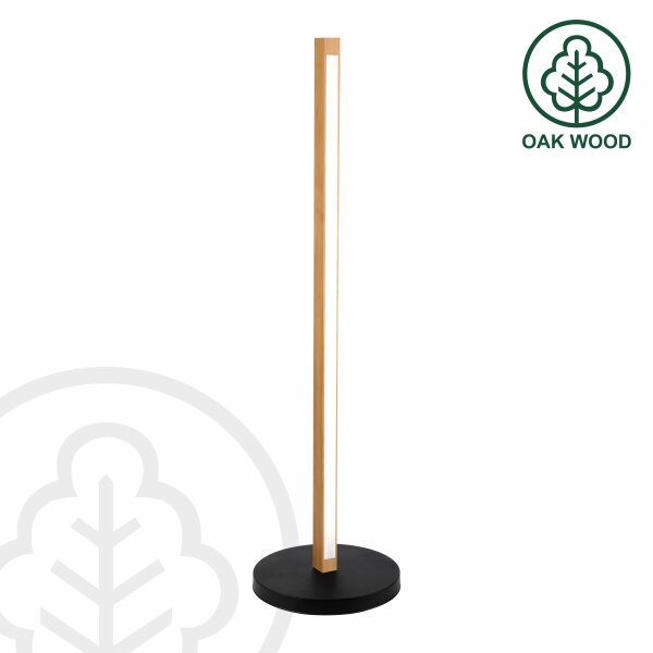 Lampă de podea LED VERDE LED/18W/230V 3000K stejar/negru