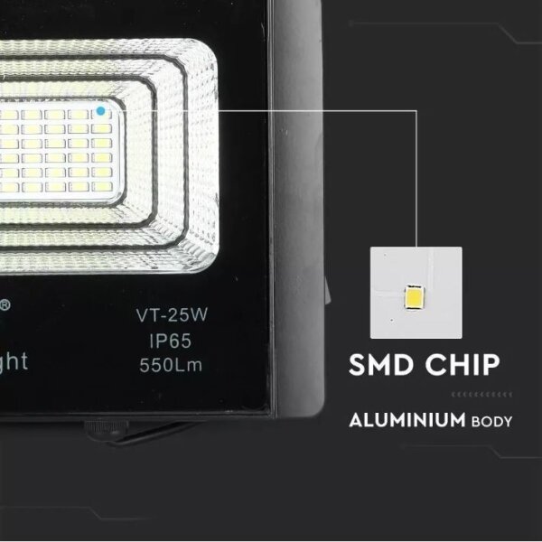 Reflector solar LED reglabil 12W/3,2V 6000K IP65 cu telecomandă